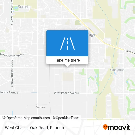 West Charter Oak Road map