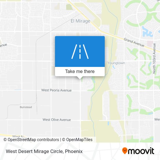 West Desert Mirage Circle map
