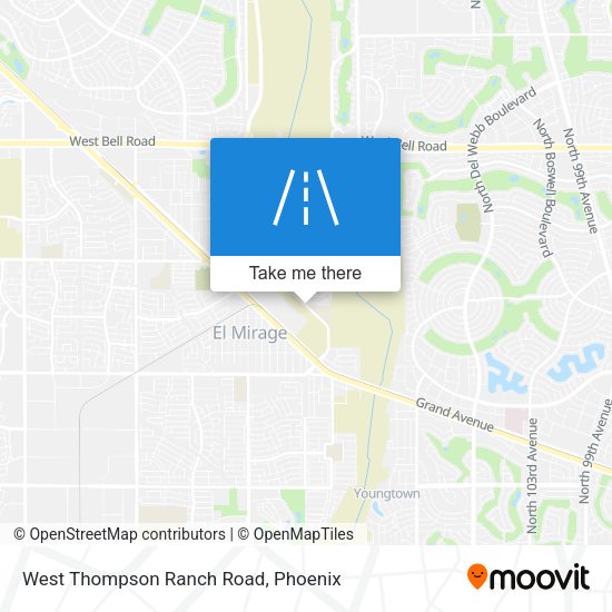 West Thompson Ranch Road map
