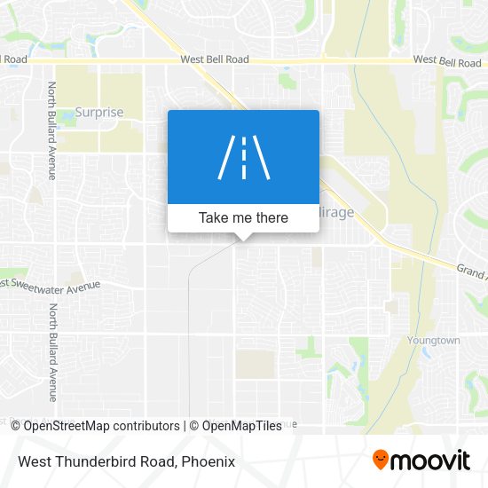 West Thunderbird Road map