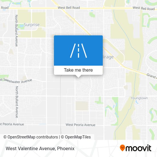 West Valentine Avenue map