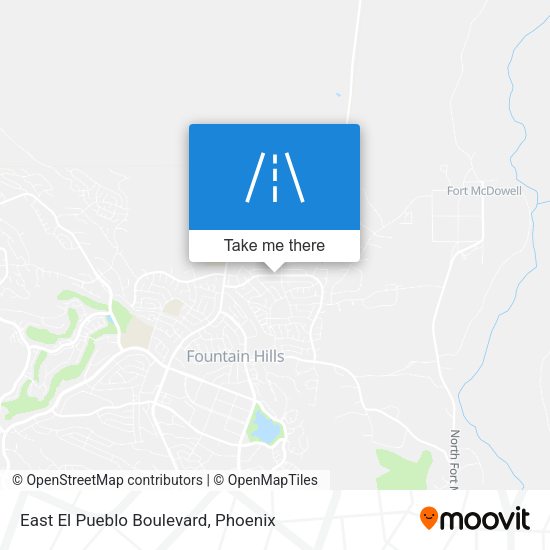 East El Pueblo Boulevard map