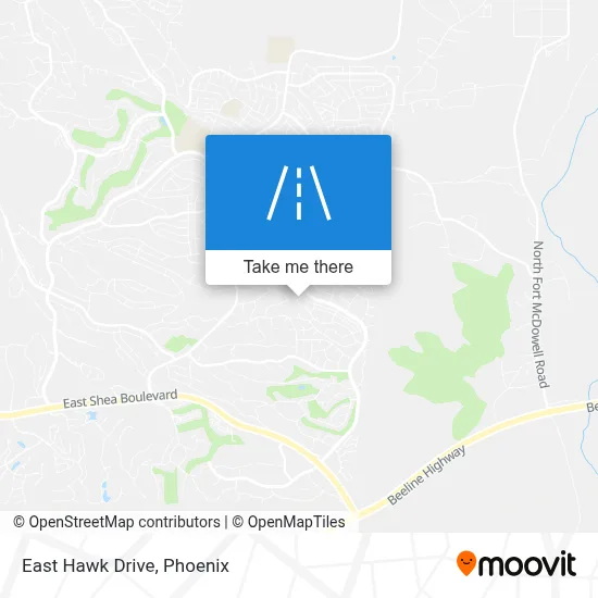 East Hawk Drive map