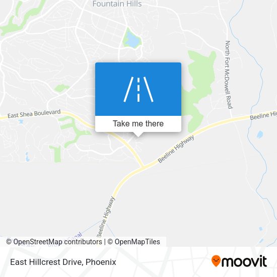 East Hillcrest Drive map