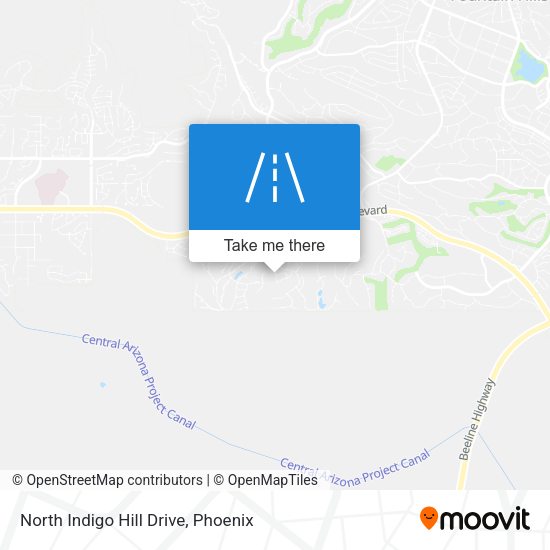North Indigo Hill Drive map