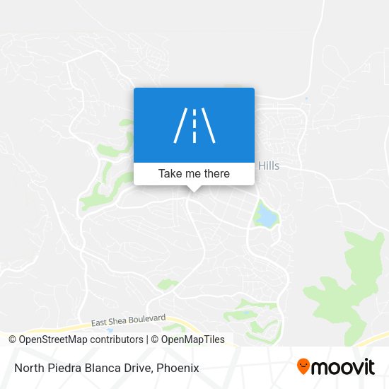 North Piedra Blanca Drive map