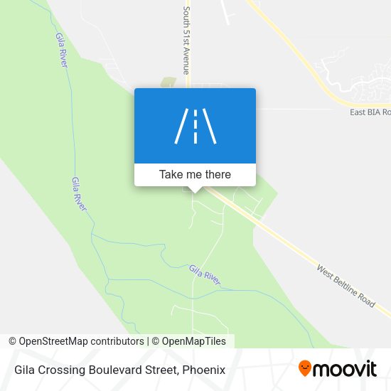 Gila Crossing Boulevard Street map
