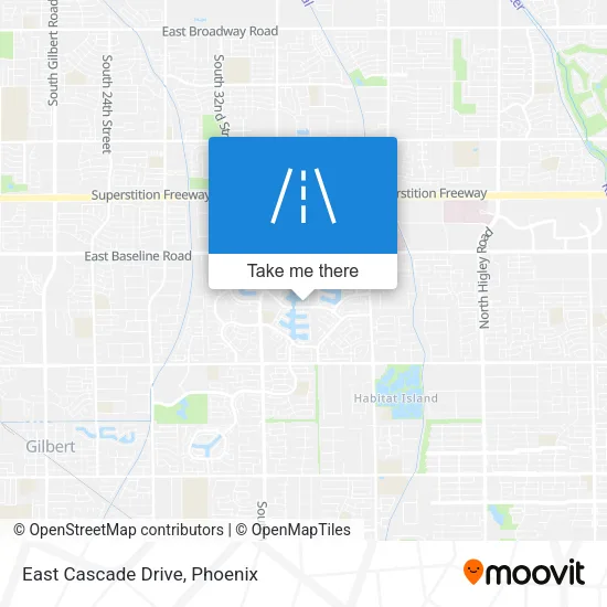 East Cascade Drive map