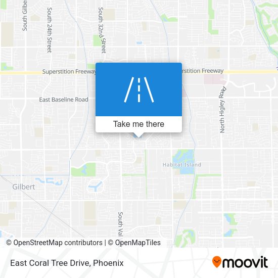 East Coral Tree Drive map