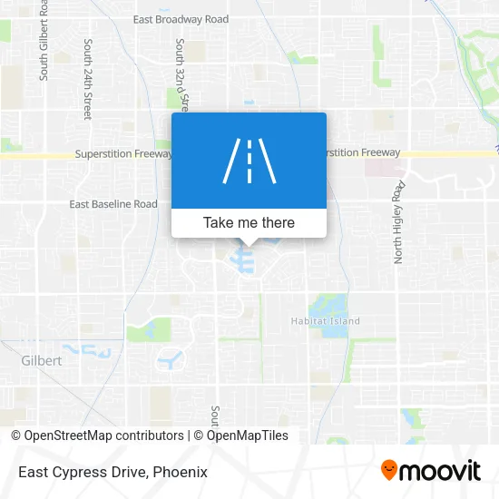 East Cypress Drive map