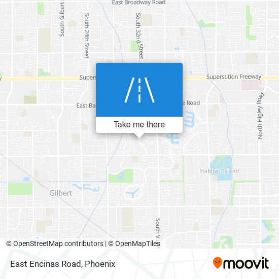 East Encinas Road map