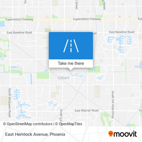 Mapa de East Hemlock Avenue