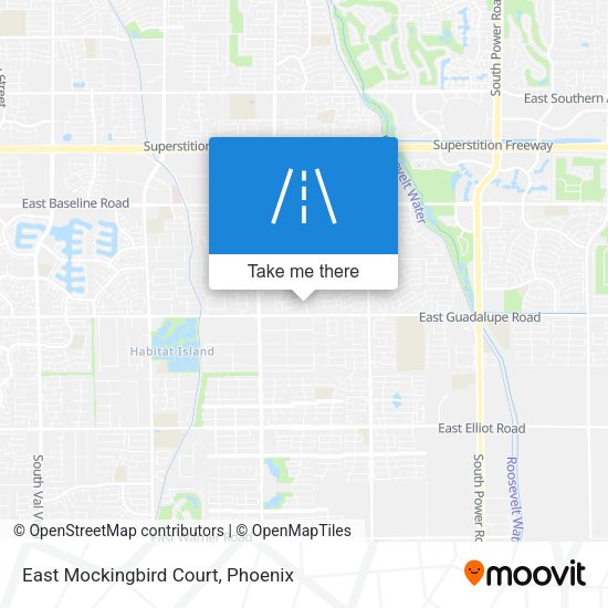 Mapa de East Mockingbird Court