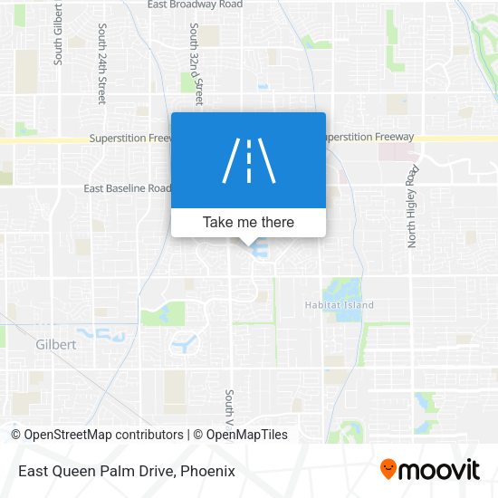 Mapa de East Queen Palm Drive