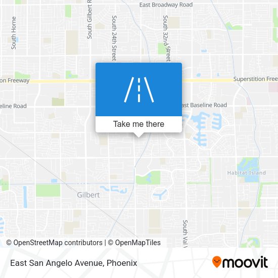 East San Angelo Avenue map