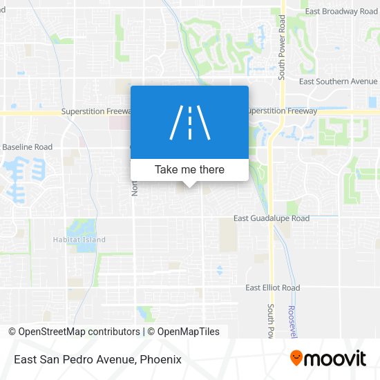 East San Pedro Avenue map