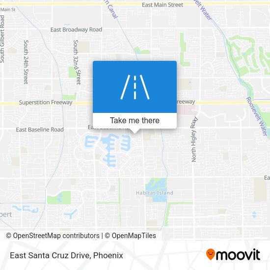 Mapa de East Santa Cruz Drive