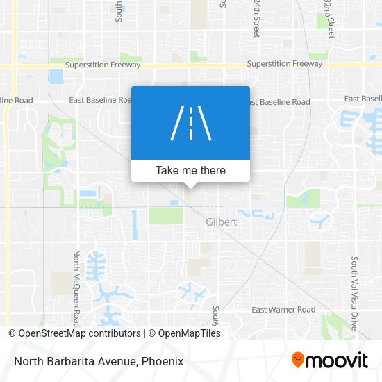 North Barbarita Avenue map