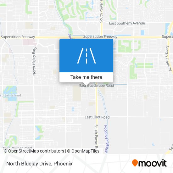 North Bluejay Drive map