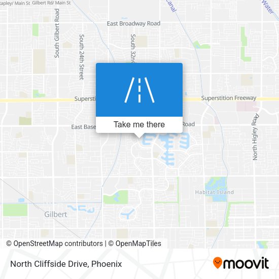 North Cliffside Drive map