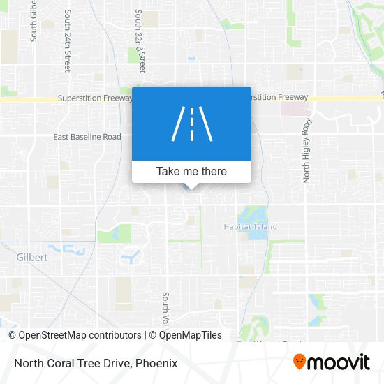 North Coral Tree Drive map