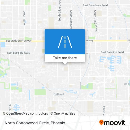 North Cottonwood Circle map