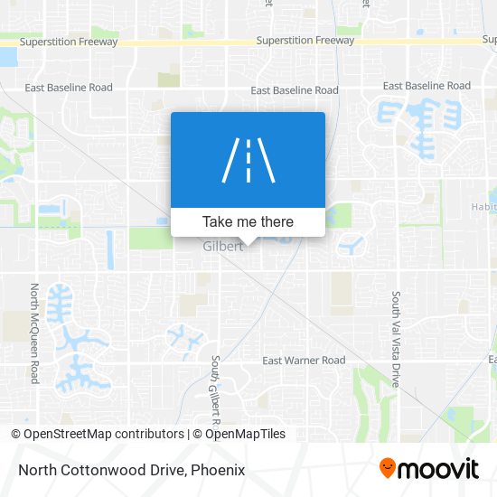 Mapa de North Cottonwood Drive