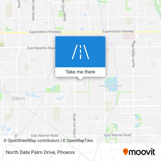 North Date Palm Drive map