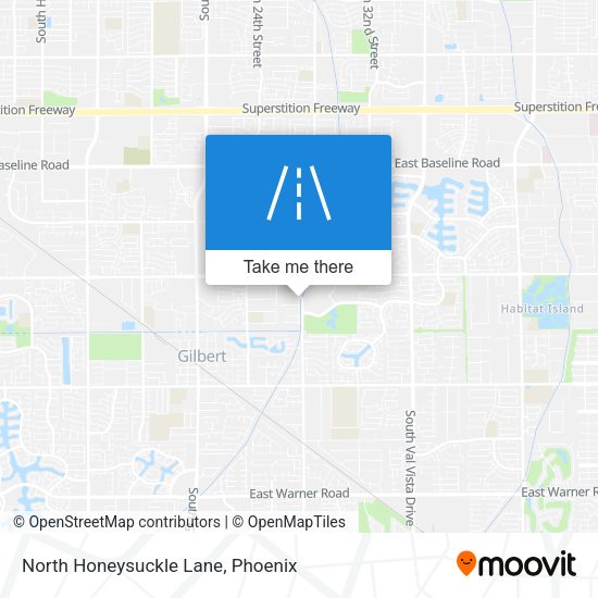 North Honeysuckle Lane map