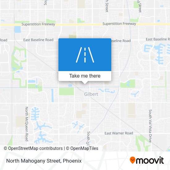 North Mahogany Street map