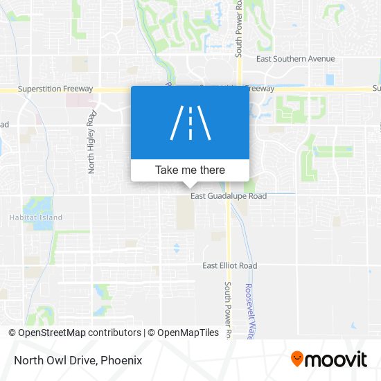 North Owl Drive map