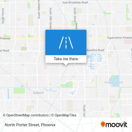 North Porter Street map