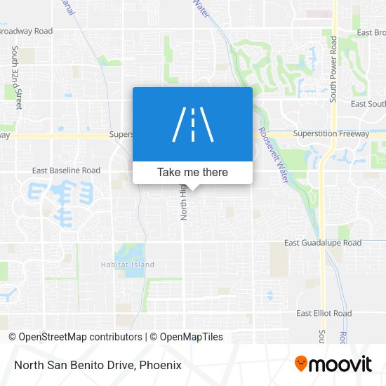 North San Benito Drive map