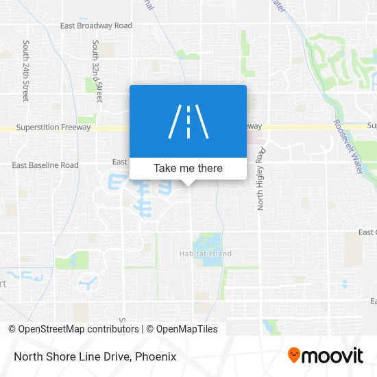 North Shore Line Drive map