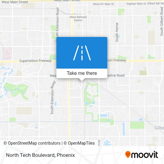 North Tech Boulevard map