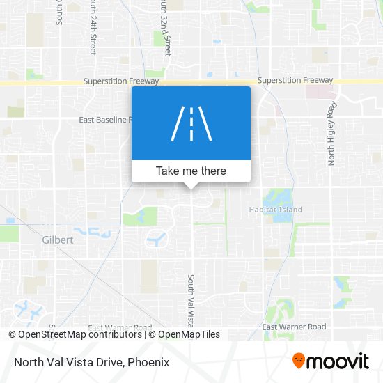 Mapa de North Val Vista Drive