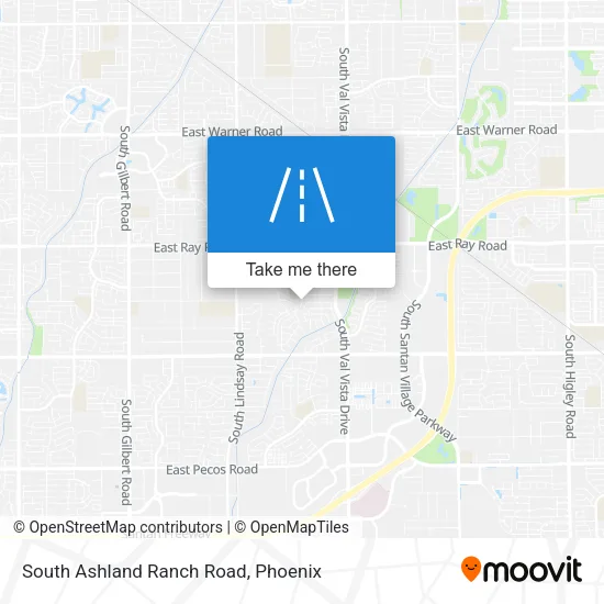 South Ashland Ranch Road map