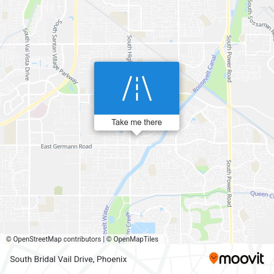 South Bridal Vail Drive map