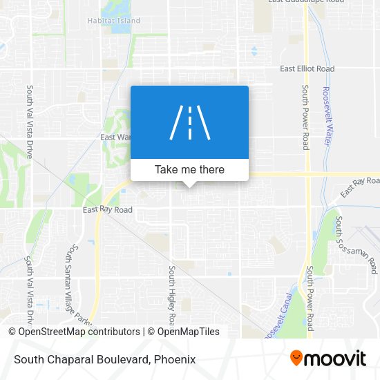 South Chaparal Boulevard map
