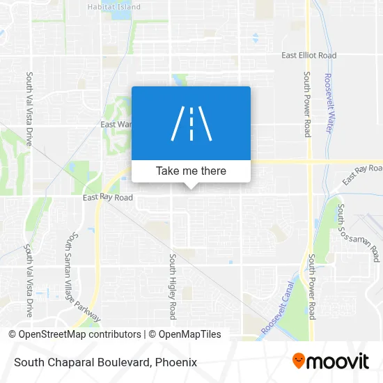 South Chaparal Boulevard map