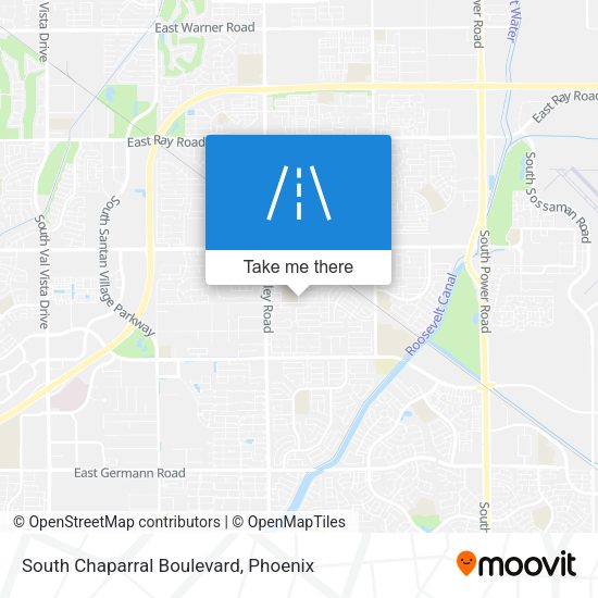 South Chaparral Boulevard map