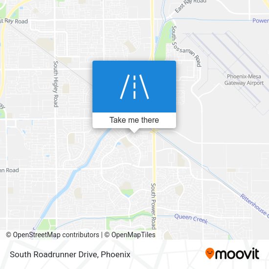 South Roadrunner Drive map