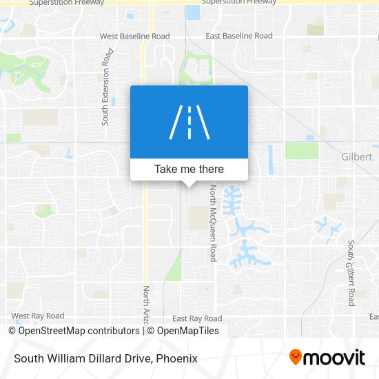 South William Dillard Drive map