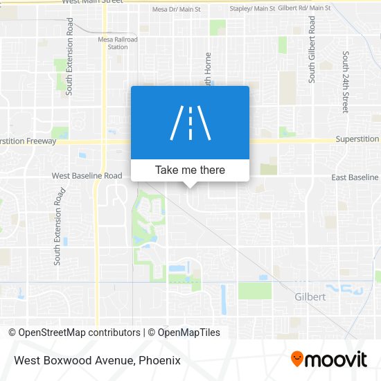 Mapa de West Boxwood Avenue