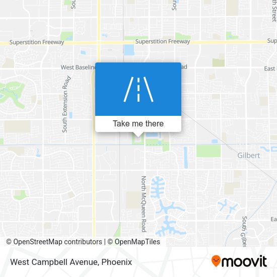 West Campbell Avenue map