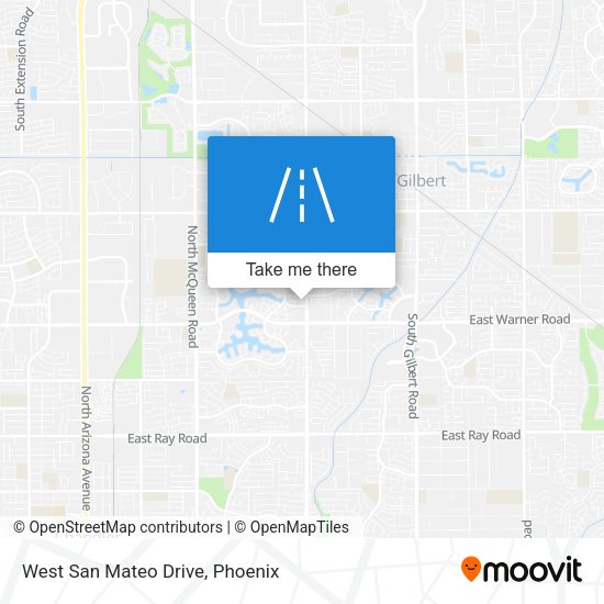 West San Mateo Drive map