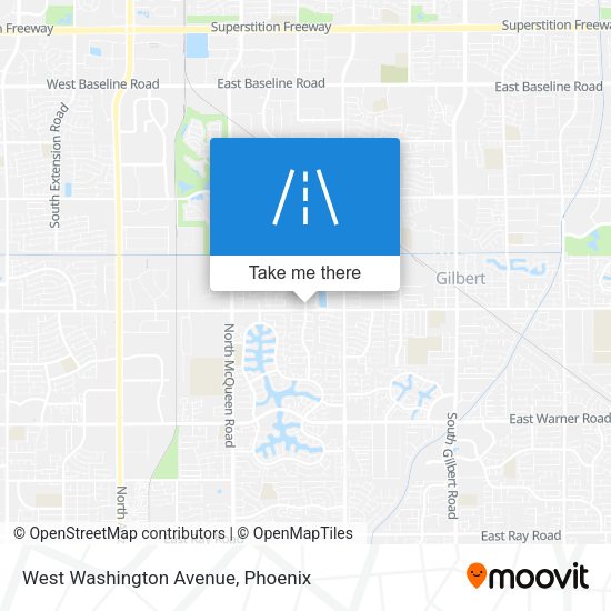 West Washington Avenue map