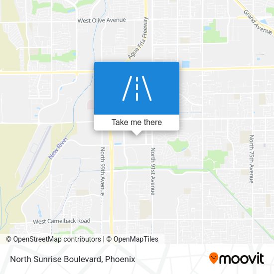 North Sunrise Boulevard map