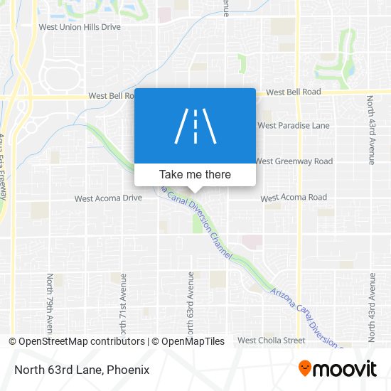 North 63rd Lane map