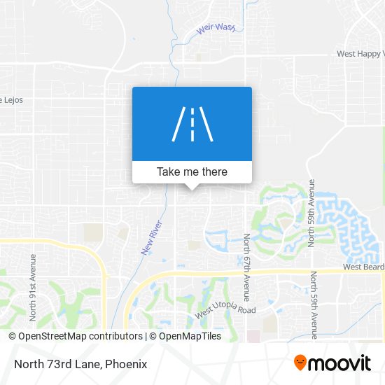 North 73rd Lane map